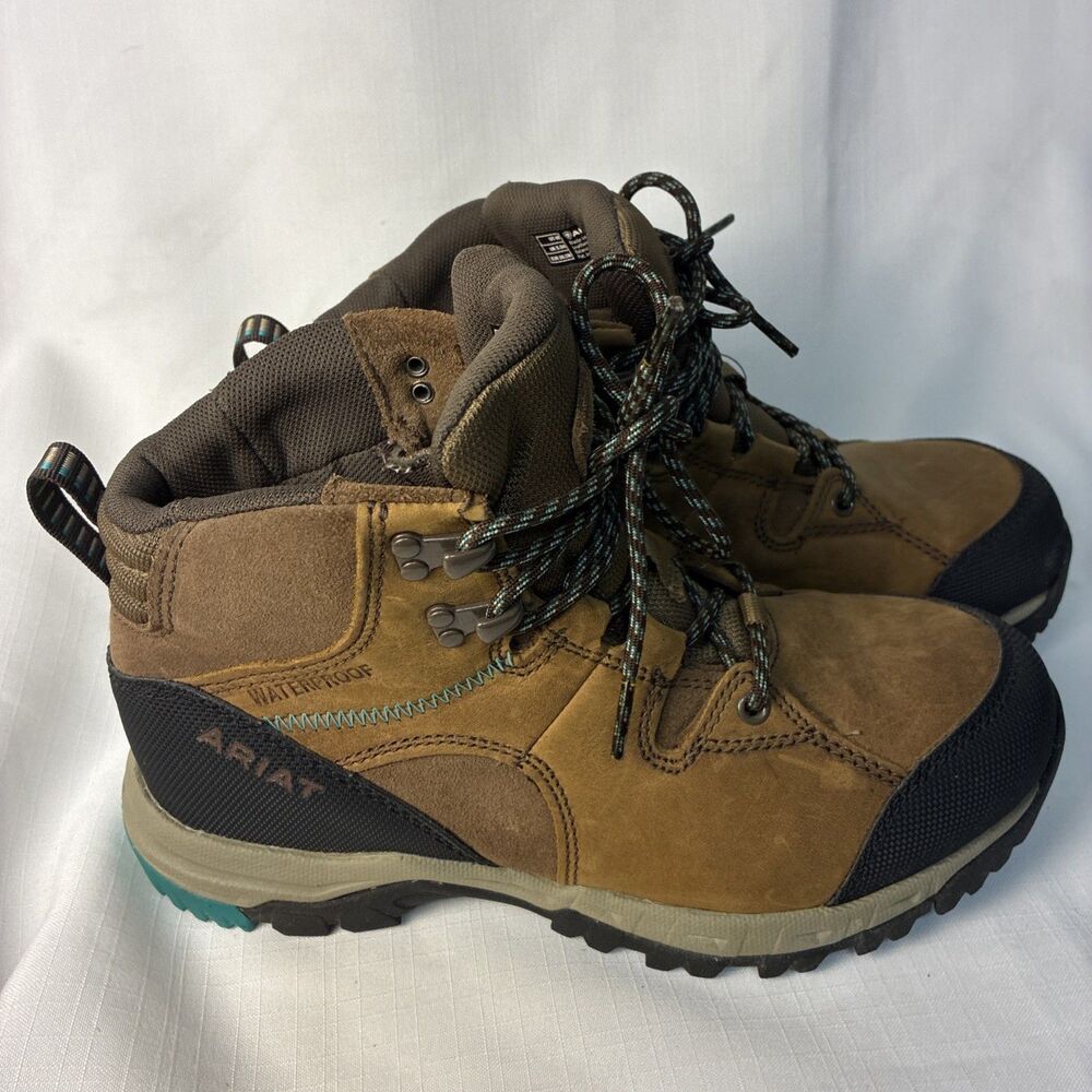 Ariat Women’s 8B Brown Turquoise Skyline H2O Waterproof Stable Shoe Hiking